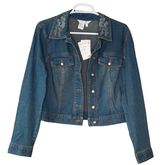 Spanner Painted Jean Jacket Women's Size 10 - NWT - Picture 1 of 6
